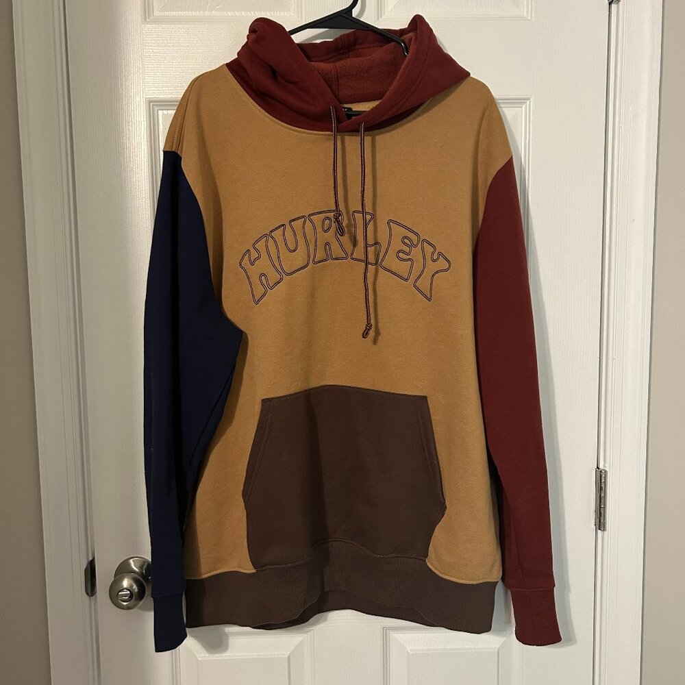 Hurley Colorblock Logo Men's‎ Hoodie Sweatshirt, XL